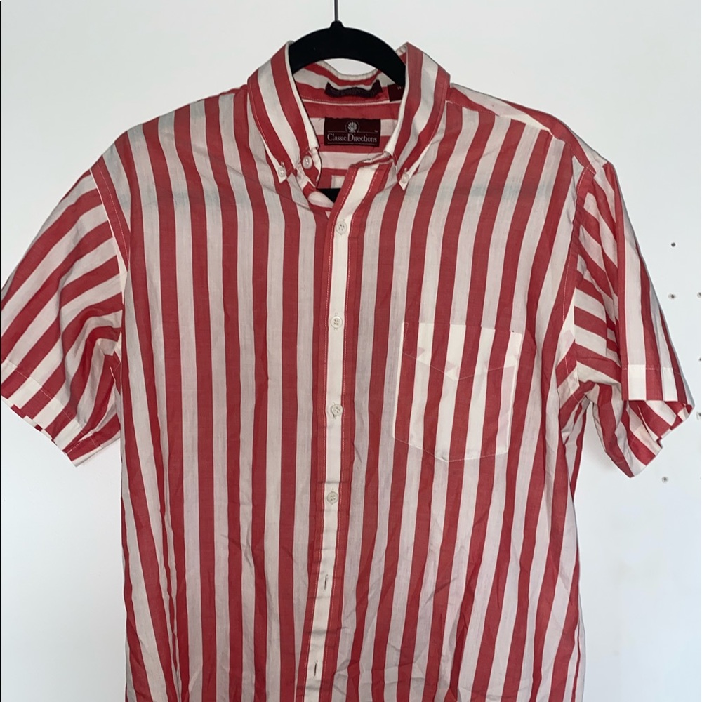 button down striped